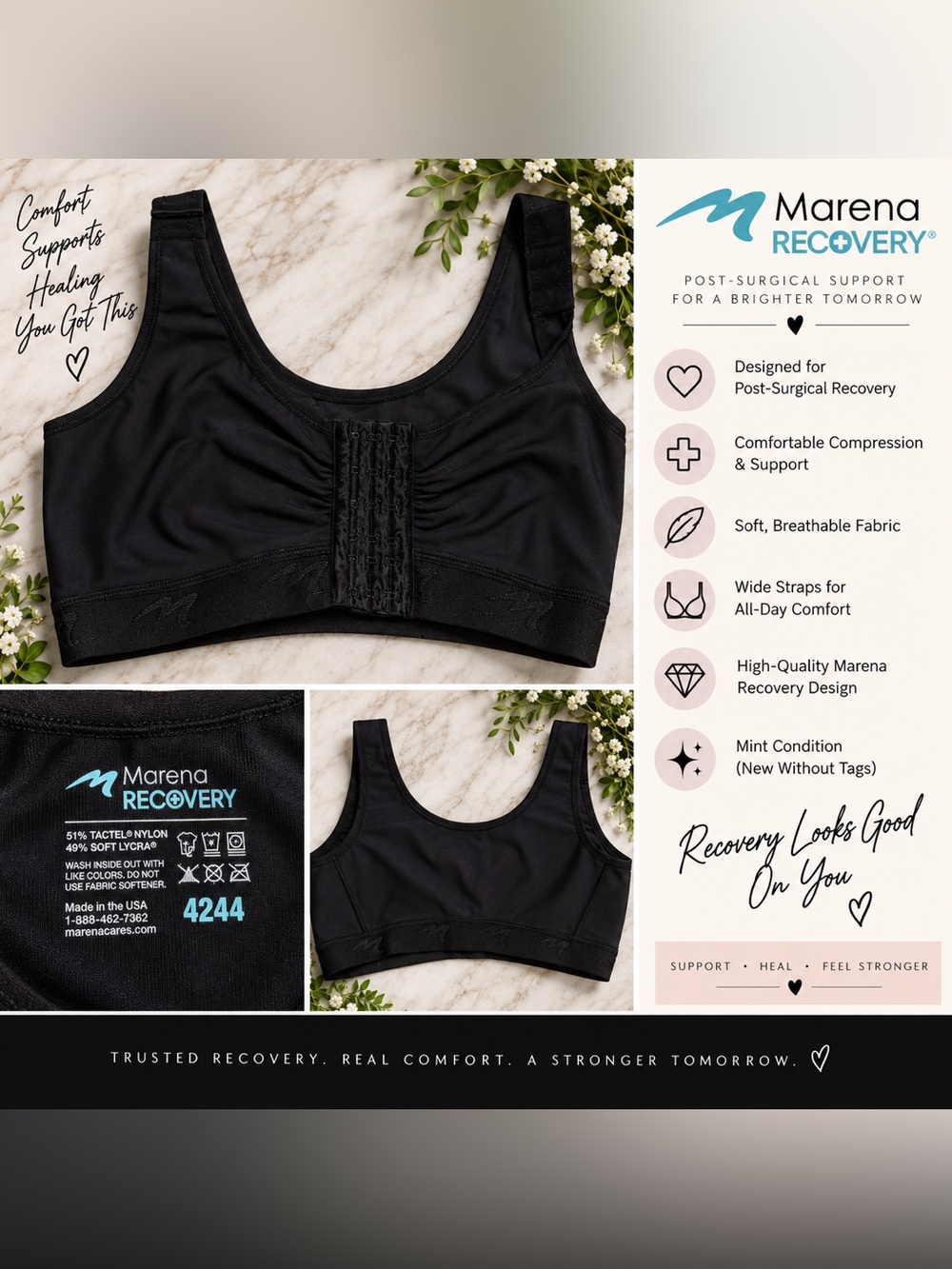 Marena Recovery Post-Surgical Bra